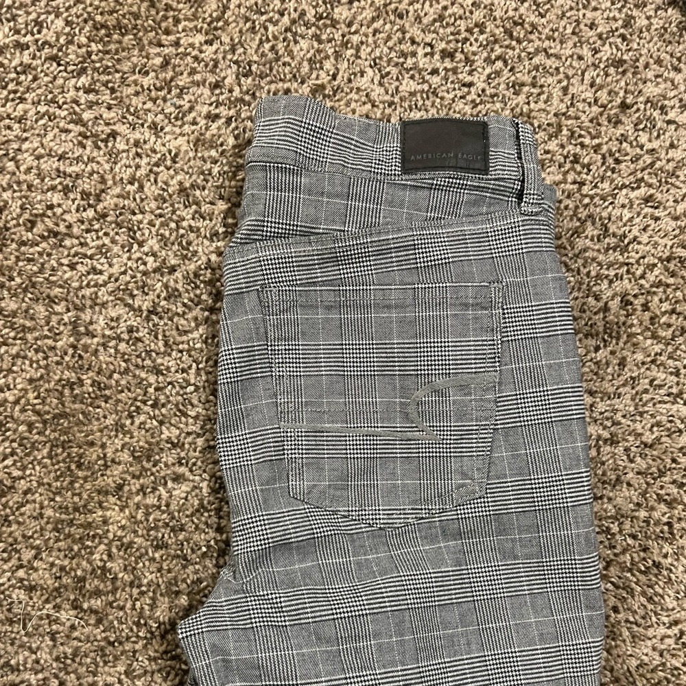 American Eagle Plaid Skinny Jeans size 8 xl